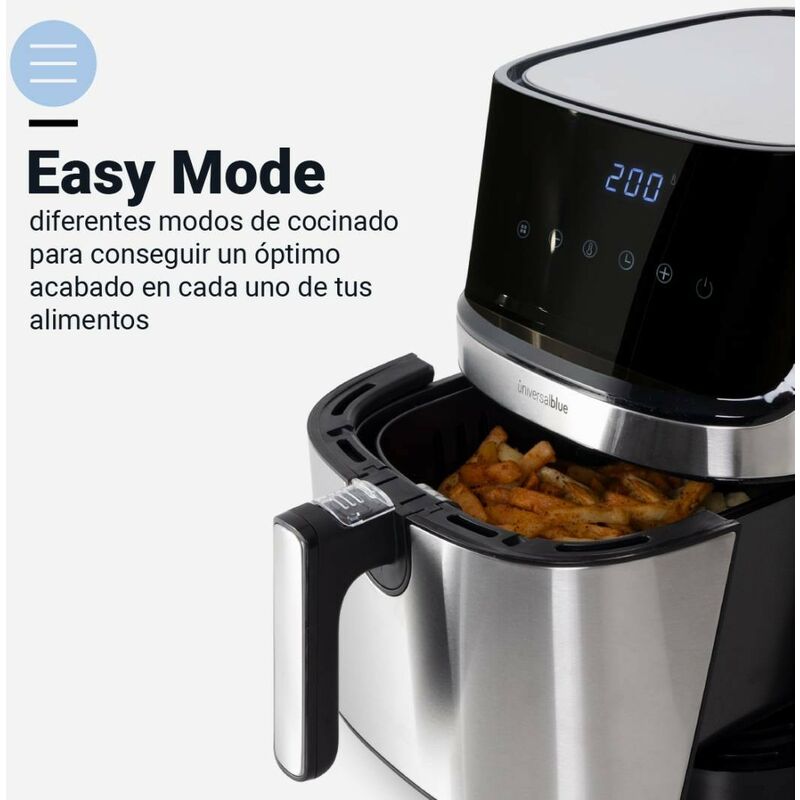 FREIDORA AIRE UNIVERSAL BLUE CRISPY 5005 5 LITROS, NEGRO