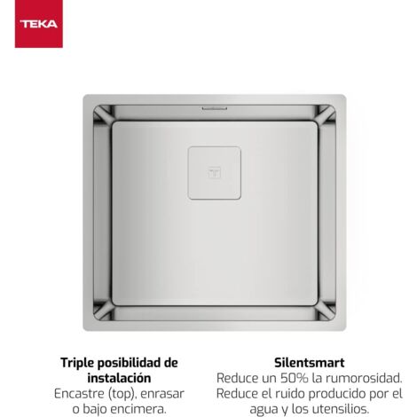 Teka FLEX LINEA RS15 45.40 - Fregadero De Cocina Acero 60 Cm 1 Cubeta 0 Escurridor (1/5)