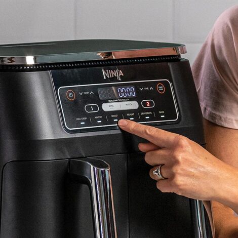 Ninja – Freidora sin aceite 7,6L – Doble capacidad 2x3,8L – Tecnología de cocción rápida – Ideal para recetas saludables (1/5)