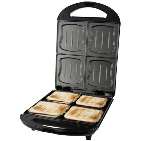 Emerio Sandwichtoaster XXL Family Negro 4 Sándwiches (1/4)
