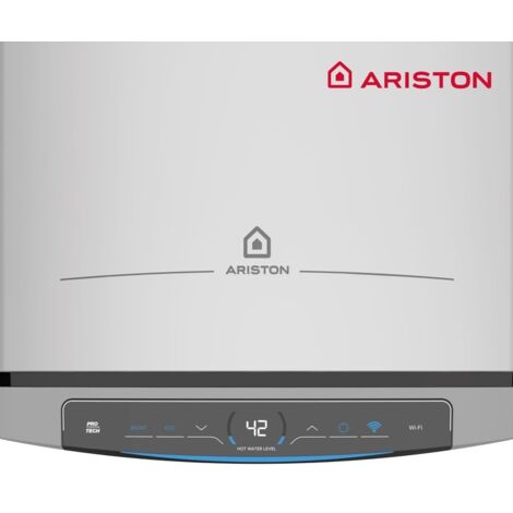 Termo eléctrico inteligente, Ariston, Velis Tech Dry Wifi 50L, Multipoisicion, Clase Energetica B