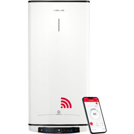 Ariston Group – Termo eléctrico inteligente 80 litros – Instalación vertical u horizontal – Clase energética B – Doble depósito con tecnología ECO EVO (1/10)