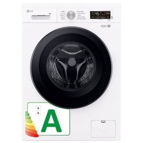 Lavadora LG F4X1009NWK de 9Kg Clase A y 1400Rpm   Blanco, Steam,