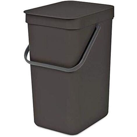 Brabantia Cubo de Basura, Stainless Steel, Verde Abeto, 12L