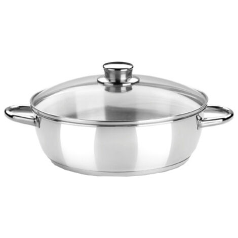 Olla con Tapa 24 Cm Optima Acero Inoxidable Monix