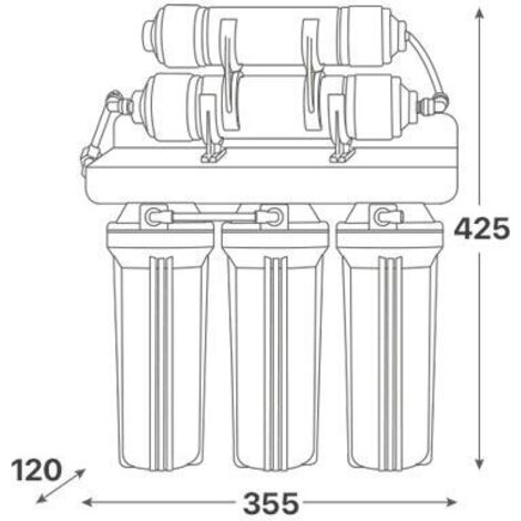 MIDEA Osmosis Inversa 5 Etapas ECO 750 sin bomba + Grifo