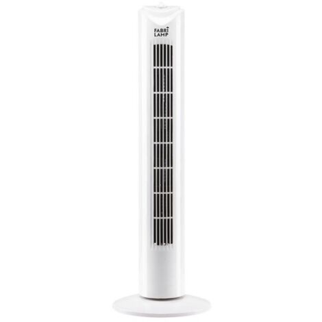 Ventilador de torre tero blanco 3 vel 50w   oscilante temporizador 80x25x25 cm