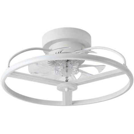 FABRILAMP Ventilador 60w Dc Bora Blanco 8 Aspas Transp. 18x50x50cm 6Vel. 3 Colores C/remoto, Memoria, Temporizador Y Reg.Intensidad 5100lm (1/5)