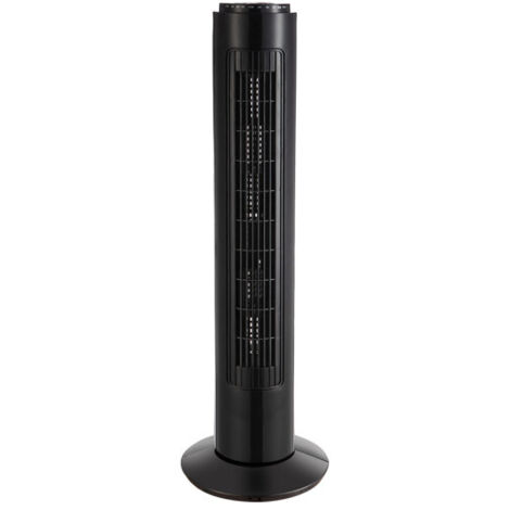 Ventilador de torre picaro negro 3vel 50w c/remoto temporizador,fijo y rotatorio 74x22x22cm