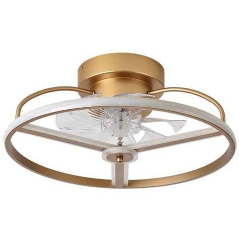 FABRILAMP Ventilador 60w Dc Bora Dorado 8 Aspas Transp.18x50x50cm 6 Vel. 3 Colores C/remoto, Memoria, Temporizador Y Reg.Intensidad 5100lm (1/5)