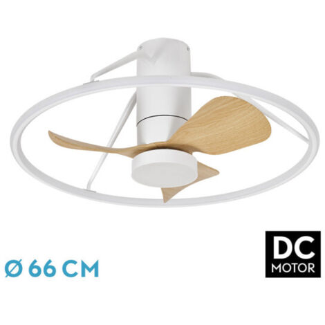 FABRILAMP Ventilador Dc Oporto 46w Blan/haya 3asp.66d 4600lm 3000-4000-6500k 6vel Remot,tempo,3int.rg (1/3)