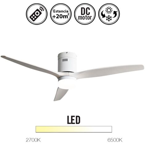 Ventil 20w Dc Aguilon Blanco 3 Aspas Blancas 6 Velocidades C/remoto, Reg.Intensidad, Temporizador 30,5x132x132 Cm (1/5)