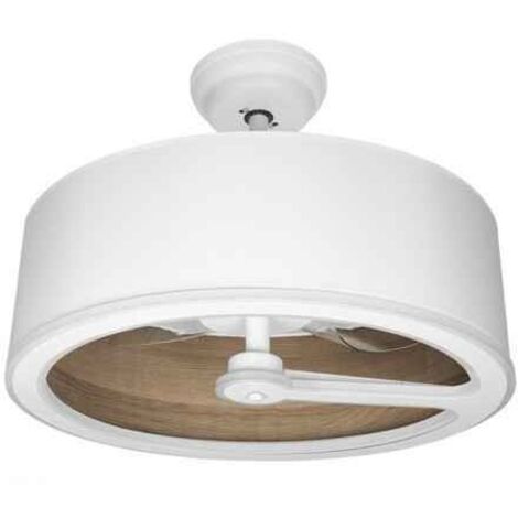 FABRILAMP Ventilador Dc Tatiana 110w Blanco/mad.Oscura 3 Aspas 62d 3000-4000-6000k 9350lm Remoto,memoria,temporizador (1/4)