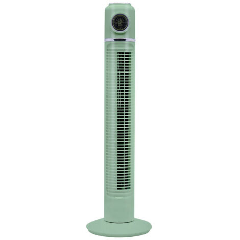 Ventilador Torre Artico Verde 45w 3velocidades C/remoto Y Temporizador Display Fijo Y Rotatorio 82x22x22cm (1/2)