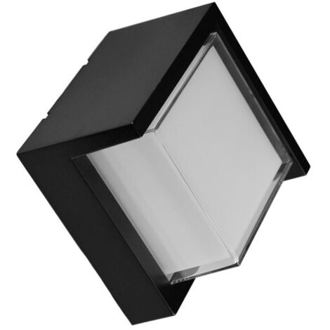 Aplique exterior 12w 3000k anoa negro ip65 16x16x10,2 cm 600lm