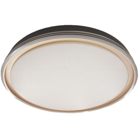 Plafón Picola negro/oro LED 60 W 3000-4200-6500 K 5400 lm (Ø50 x 50 x 7 cm) con mando a distancia