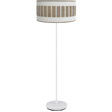 FABRILAMP Pie Salon Ivanna 1xe27 Blanco/Blanco-Madera Clara 163x40x40 Cm