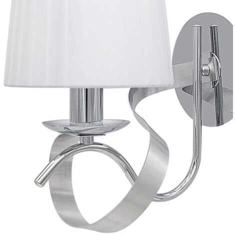 Aplique baeza 1xe14 cromo pantalla blanca 34x15x25 cm (1/2)