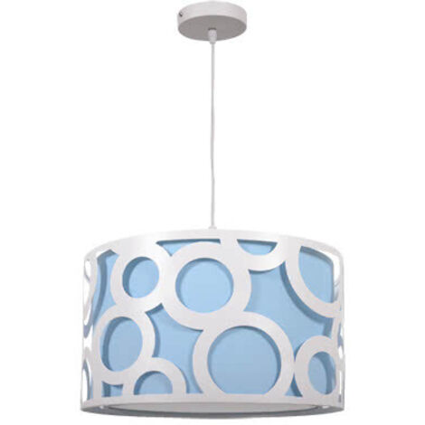 Colgante orlando azul/blanco 1xe27 reg x30x30 cm (1/2)