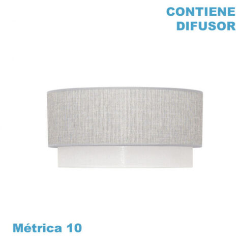 Pantalla colgante kenya m10 gris/blanco 50dx48dx23h difusor incluido (1/3)