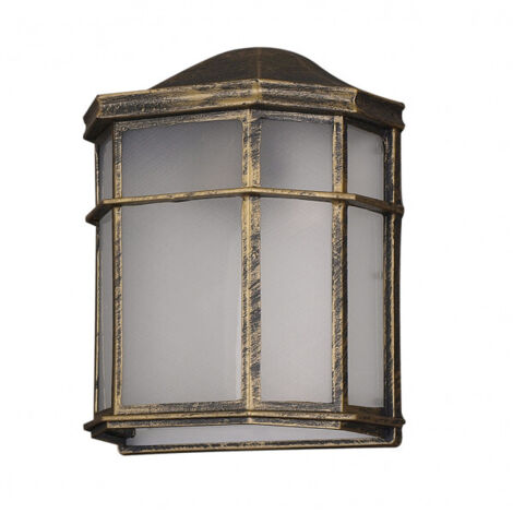 FAB 150061016 Aplique Exterior Aluminio Bellatrix 1xe27 Neg/oro 25x11x19,5 Cm Ip44