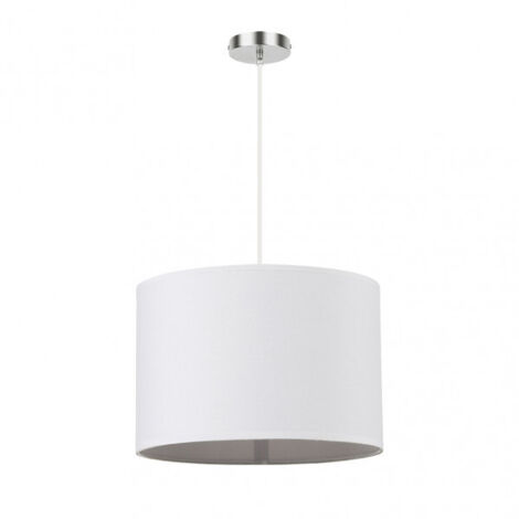 Colgante modelo CHANZA de pantalla blanca FABRILAMP (1/2)