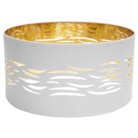 Pantalla colgante niebla 1xe27 blanco-oro 40dx40dx20h