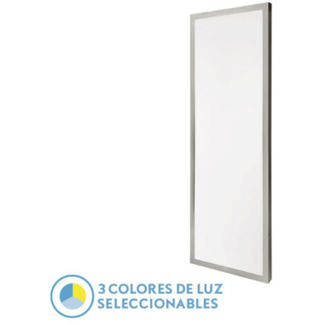 Panel LED Llano superficie 72W 3000-6500K níquel 30x90cm (1/3)