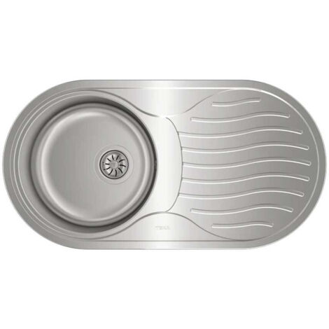 Teka DR-80 1C 1E DCHA - Fregadero De Cocina Acero 1Ø Inox 45 Cm 1 Cubeta 1 Escurridor (1/3)
