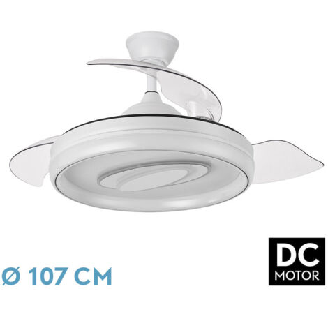 FABRILAMP Ventilador Dc Maracana 59w Blanco 3asp.107d 6980lm 3000-4500-6500k Reg.intensidad+remoto+memoria+temporizador (1/4)