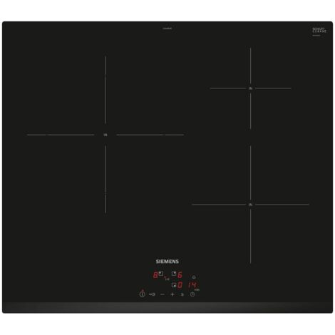 Placa de inducción 60cm 3 fuegos 4600w negra - EU63KBJB5E - siemens -