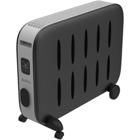 Radiador móvil CERAMDUO 1522 calor suave negro 1500W Supra