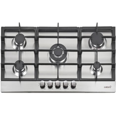 Placa Gas Cata LGI 9041 X 5 Fuegos Triple Corona Acero Inox 90cm (1/3)