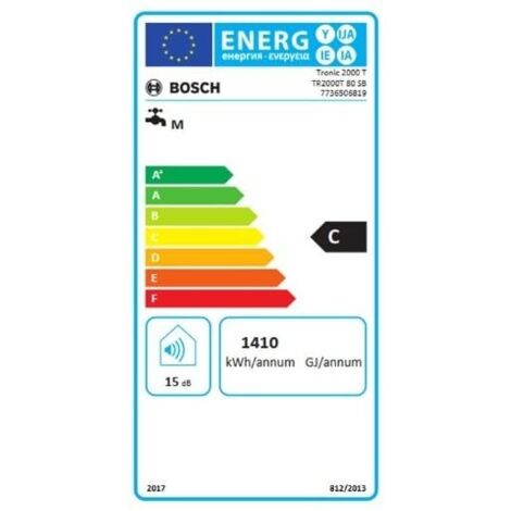 Termo eléctrico Tronic 2000 T Slim - BOSCH Capacidad: 80 L