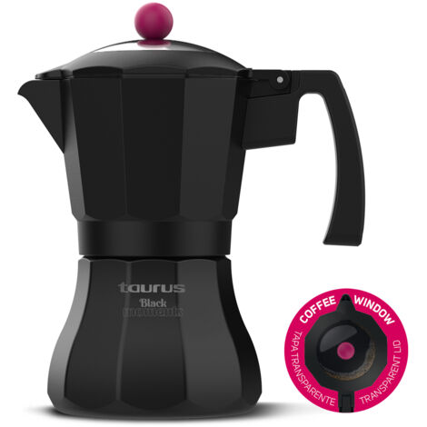 Cafetera Italiana Taurus KCP9003I 3T Negro Acero Inoxidable Aluminio 3 Tazas 9 Tazas (1/3)