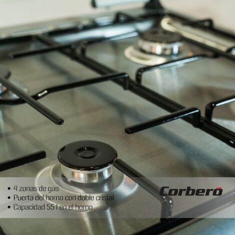 COCINA CORBERO CCSF60420BX 60X63 4F INOX BUT (1/4)