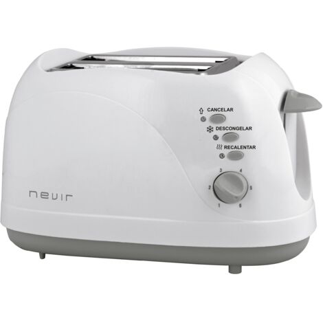 Tostador Nevir NVR-9823T 2 Ranuras 750W con 7 Niveles de Tostado