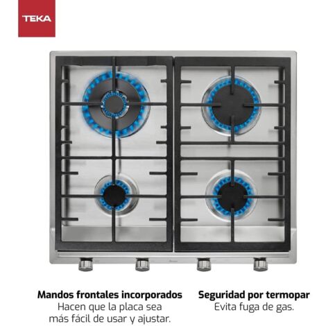 Placa de Gas Teka EX 60.1 4G AI AL 4 Fuegos Inox con Autoencendido (1/5)
