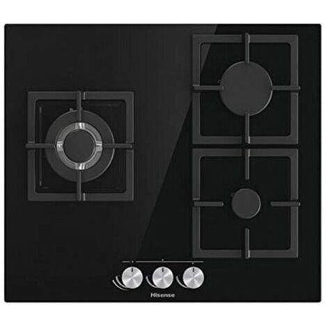 Hisense GG633B - Encimera De Gas 3 Zonas Coccion Ancho 60 Cm