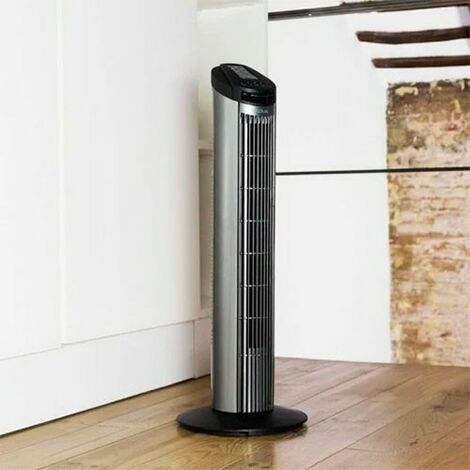 Cecotec Ventilador de Torre Digital con Temporizador y Mando a Distancia EnergySilence 890 Skyline. 50 W, 30'' (76cm) de Altura (1/3)