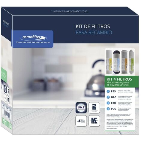 RECAMBIO OSMOFILTER KIT002 4 FILTROS OSMOSIS