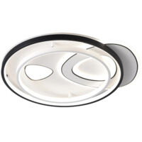 Plafon Evora Triang Negro/blanco 160w 3000-4000-6000k 7x45x52cm 13600lm C/remoto