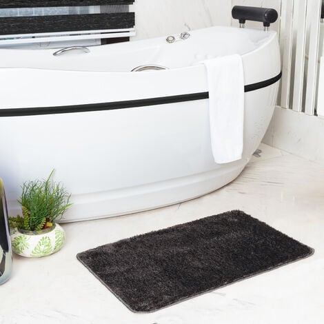 Tapis de bain en caoutchouc antidérapant à séchage rapide super absorbant  fin tapis de salle de bain s'adapte sous la porte-lavable salle de bain  tapis de sol-tapis de douche pour devant la