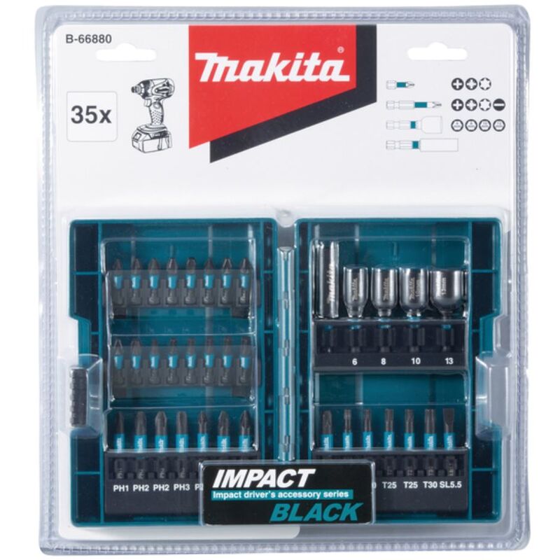 Makita B-68317 Jeu d'embouts à vis 31 pièces dans le modèle de batterie LXT
