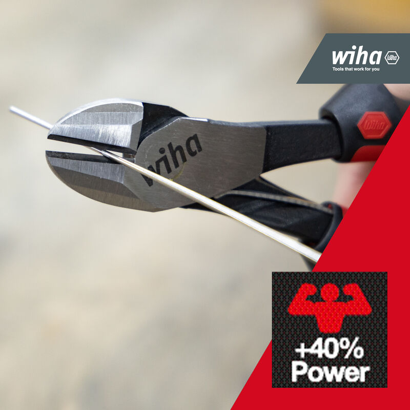 Wiha Pince coupe-câbles Industrial electric avec ressort d'ouverture  activable et désactivable 180 mm, 7 (