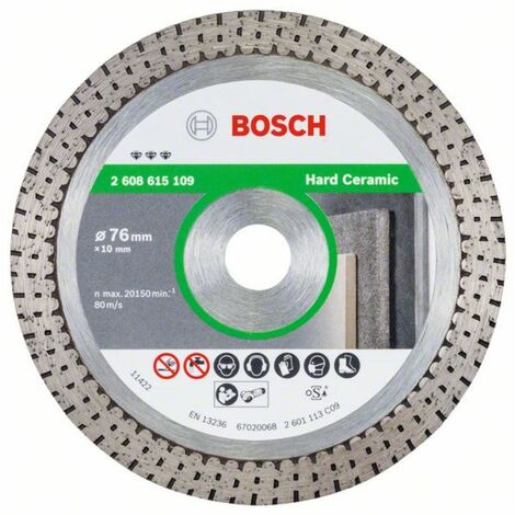 Bosch Disque de diamant de coupe pour le meilleur disque en céramique. 76 x 10 x 1,9 x 10 mm