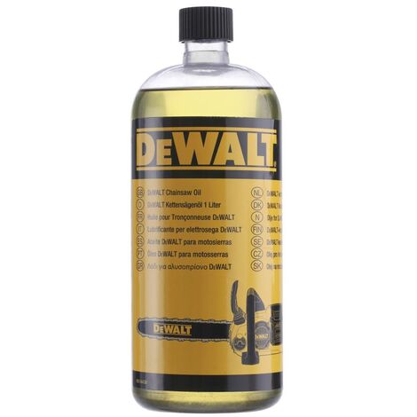DEWALT annonce la toute première huile de scie à chaîne