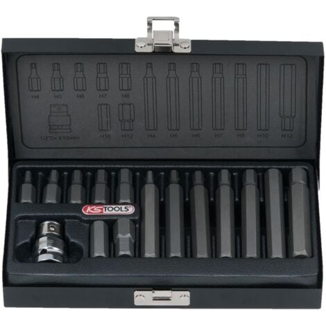 KS Tools bit 10 mm fixé. 15 pcs Allen 911,5040