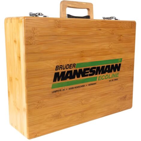 Brüder Mannesmann Bamboo boîte à outils, équipé, 108 pcs.