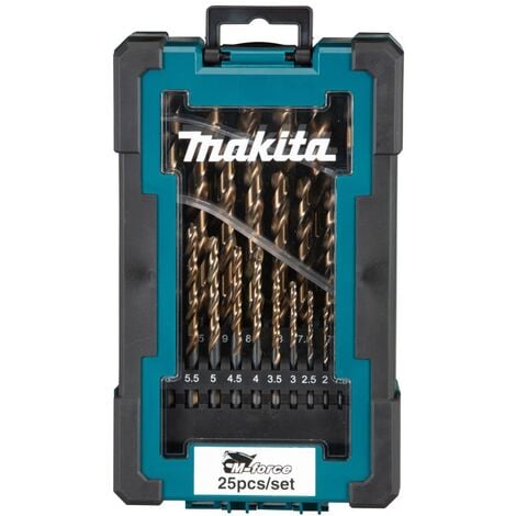 Makita Coffret MAKITA de 18 forets cylindriques pour Bois, Acier et